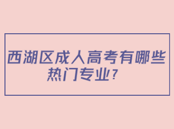 西湖區(qū)成人高考有哪些熱門(mén)專(zhuān)業(yè)？